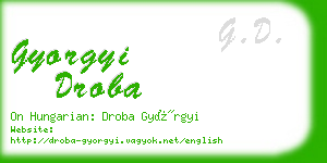 gyorgyi droba business card